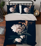 3D Peony Flower ZHUA3365 Bed Pillowcases Quilt Duvet Cover Set Queen King Zoe Peony