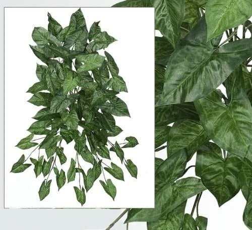 29" Nephthytis ArrowHead Hanging Bush (Pack of 6) Artificial Silk Plant 67 Green Plant