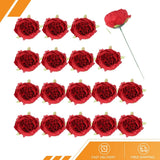 25Pcs Peonies Artificial Flowers Fake Peony Silk Heads Real Touch Red Peony