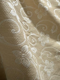IVORY Floral Upholstery Brocade Fabric (54 in.) Sold By The Yard Flowering Plants