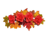 Rose & Maple Fall Silk Flower 16" Swag Arrangement Door Arch Window Decor BP2238 Sunflower