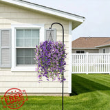 INQCMY Hanging Plants Basket, Artificial Flowers Green Plant