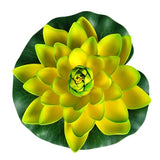 2Pcs Lotus flowers Artificial Plants Water floating plant Pool Fish Tank Decor Green Plant