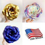 Enchante Unique Forever Artificial 24K Gold Rose Flower Valentine's Day Gift Roses