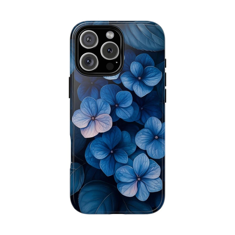 Phone Ink - Case for iPhone, Samsung, Pixel - Blue Hydrangea Flowers Hydrangea