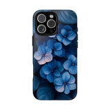 Phone Ink - Case for iPhone, Samsung, Pixel - Blue Hydrangea Flowers Hydrangea