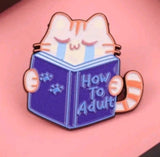 HOW TO ADULT!! ENAMEL CAT PIN NEW 2000-now NEW Carnation