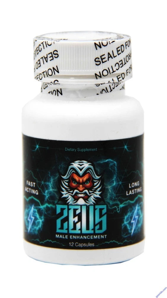 Zeus 1800mg Male Vitality & Stamina Dietary Supplement - 12 Capsules Bouquet
