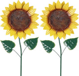 Garden Decor for Outside 2 Pack Sunflower Decorative Garden Stakes for Spring Garden Plants