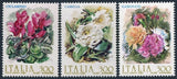 Italy 1510-1512, MNH. Mi 1795-1797. Flowers 1982. Cyclamens,Camellias,Carnations Carnation
