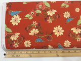 In The Beginning Ranunculus Floral Fabric # 2AJA-3 by Audrey Jeanne - Per Yard Ranunculus