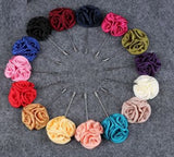 Large Peony Flower  Boutonniere Stick Brooch Pin  for Wedding 8 Col #5 Peony