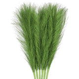 6Pcs Pampas Grass 17.7" Fake Pampas Grass for Wedding Decoration Green Pampas Grass