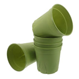 5 Pcs Plastic Garden Plant Nursery Pot Flower Breathable Tray Drainage Planting Garden Plants