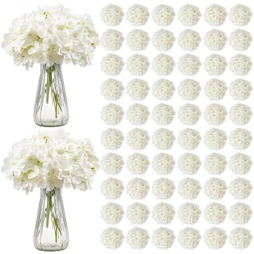 Artificial Flowers, 205 pcs Real Looking White Silk Fake Hydrangea Bulk, Whi... Hydrangea