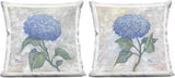 Garden Glory Hydrangeas Indoor Throw Pillows - 18" Blue, Set of 2 Hydrangea