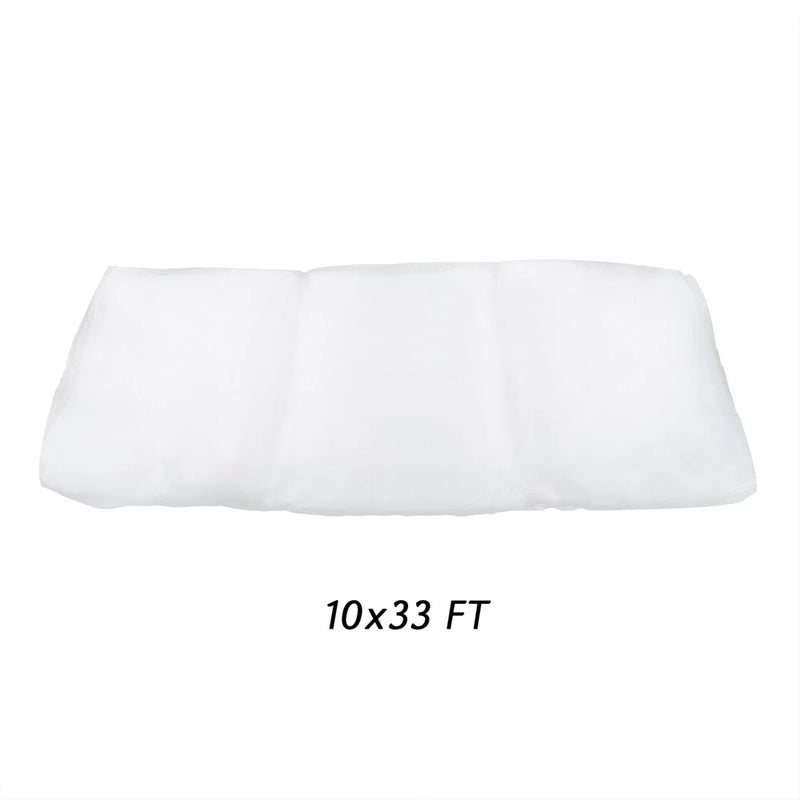 White ultra-fine mesh garden netting barrier, 10x33 ft