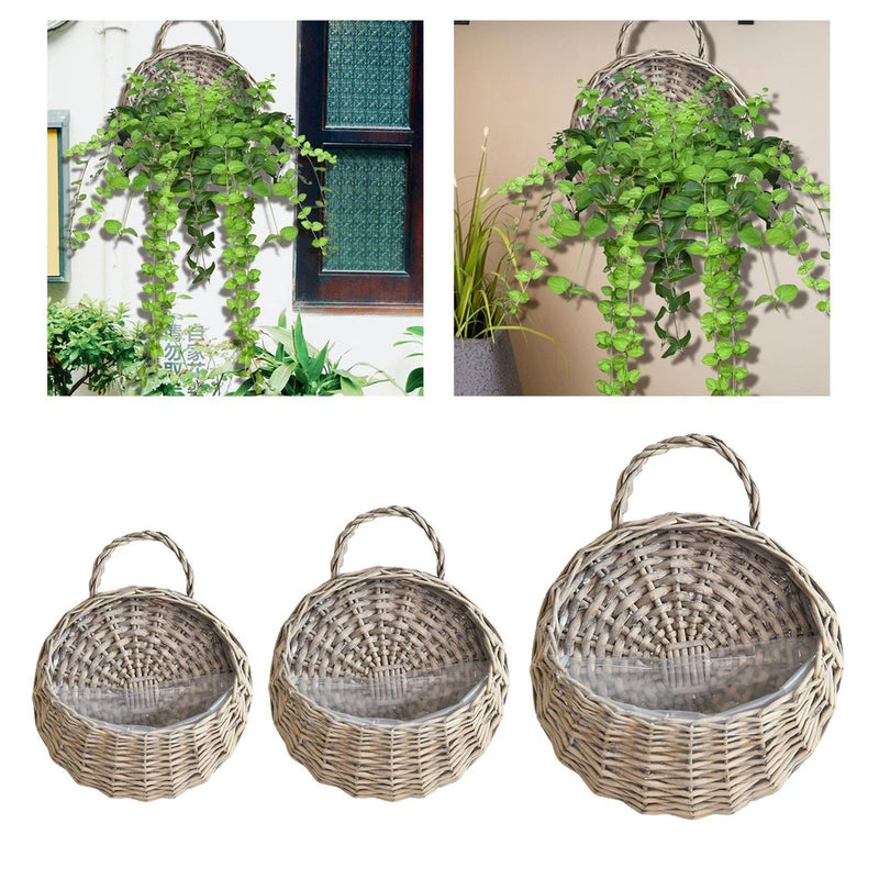 Handmade Woven Hanging Basket Flower Pot for Garden Indoor Outdoor Plants Garden Plants