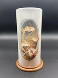 Terrarium Dome Display Dried Flowers Wood Base Cloche 1970s 7.75Ó Vintage Dried Flower