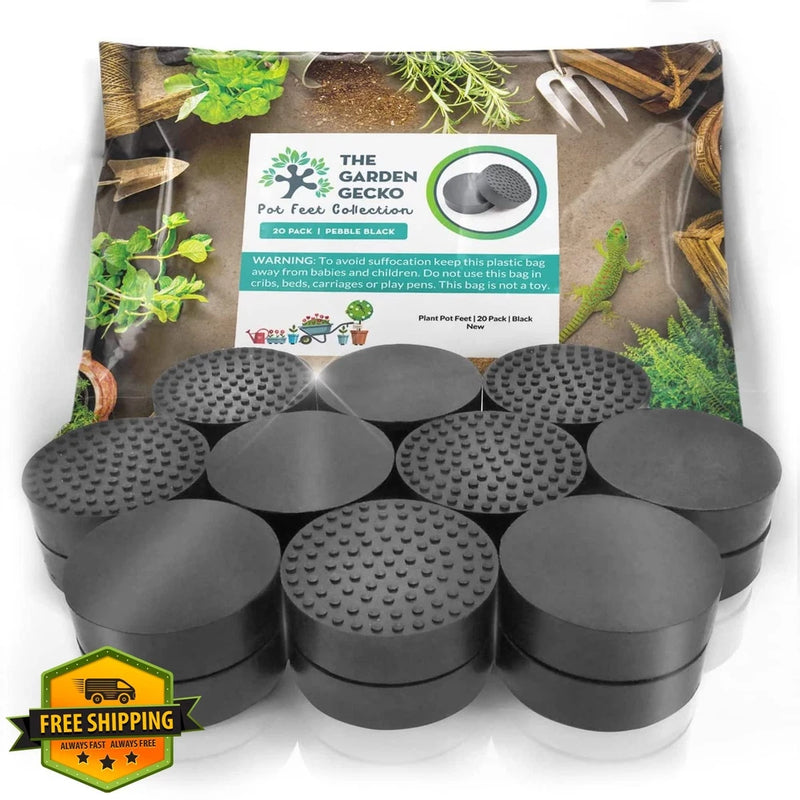 Garden Gecko Pot Feet 20 Pack Solid Rubber Invisible Plant Pot Risers Garden Plants