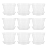 9 Pcs Clear Plastic Nursery Pots Flower Gardening Planting Container Orchid Garden Plants