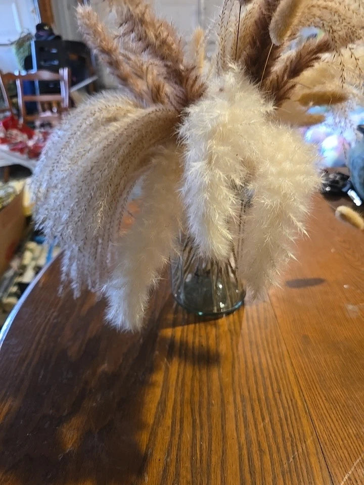 Pampas Grass Bohemian Home Decor Farmhouse Floral Arrangement rabbit tail Pampas Grass