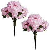 Artificial Hydrangea Flowers with Spikes, 2 Pack 20 Inch Tall Realistic Fake ... Hydrangea