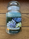 Yankee Candle Blue Hydrangea Large Jar 22oz - Classic Label - NEW - Retired Hydrangea
