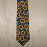 1987 Vintage Aeropostale 100% Cotton Tie Made in United States Sunflower 56" Sunflower