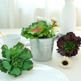 Orange Burgundy Green 6" Faux Succulent Echeveria Rosettes Sprays Stems Sale Roses