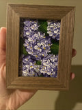 ACEO Hydrangea  Flowers Original Painting framed,miniature,small,mini Wall Art Hydrangea