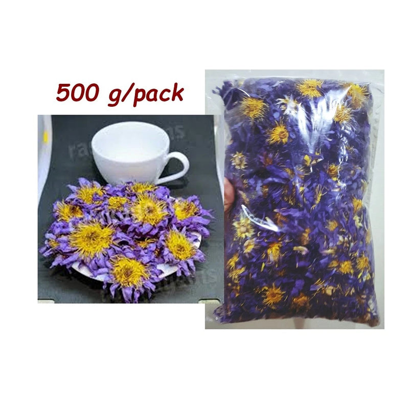 500g.Blue Lotus Flower Dried Organic Sacred  Nymphaea Caerulea Tea Relaxing  R Lily