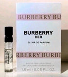 Burberry Her Elixir de Parfum EDP Intense Sample Spray .05oz, 1.5ml New in Card EDP