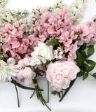 Artificial Flower Arrangements - Pink/white For Home Decor, Weddings, Home Hydrangea
