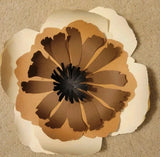 Handmade Paper Origami Brown Peony Flower by Erin Jarrod with Storage Box Peony