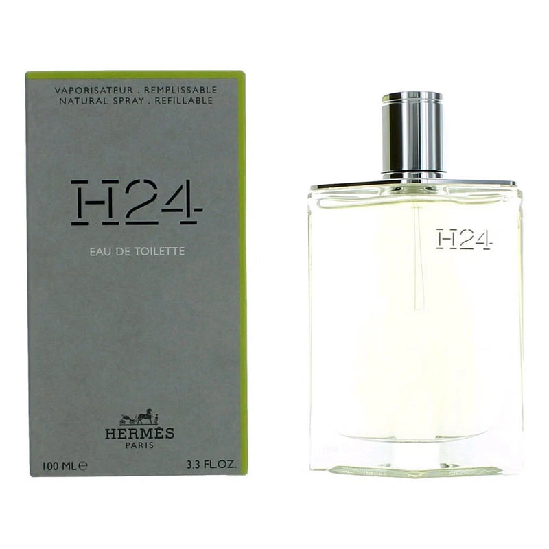 H24 by Hermes, 3.3 oz Eau De Toilette Spray Refillable for Men EDT