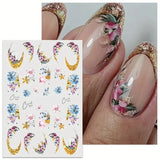 Nail Art Stickers Transfers Spring Summer Flowers Floral Fern Daisy  (PM131) Daisies