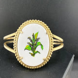 Vintage Lily of the Valley Bracelet Gold Tone May Birth Flower MCM 5.5Ó Lily