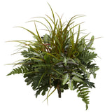 Nearly Natural 28Ó Mix Greens Artificial Silk Plant Home Decoration Set of 2 Green Plant