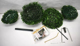 Green Leaf Floral Globe w Ribbon & Mounting Accessories Assembly Fake Plants Green Plant