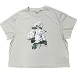 Scotch & Soda Boxy T-Shirt Women's XXL Green Hydrangea Floral Printed (BFD) Hydrangea