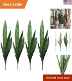 Low-Maintenance 30" Artificial Snake Plants - 4 Pcs Green - Durable & Sturdy Green Plant