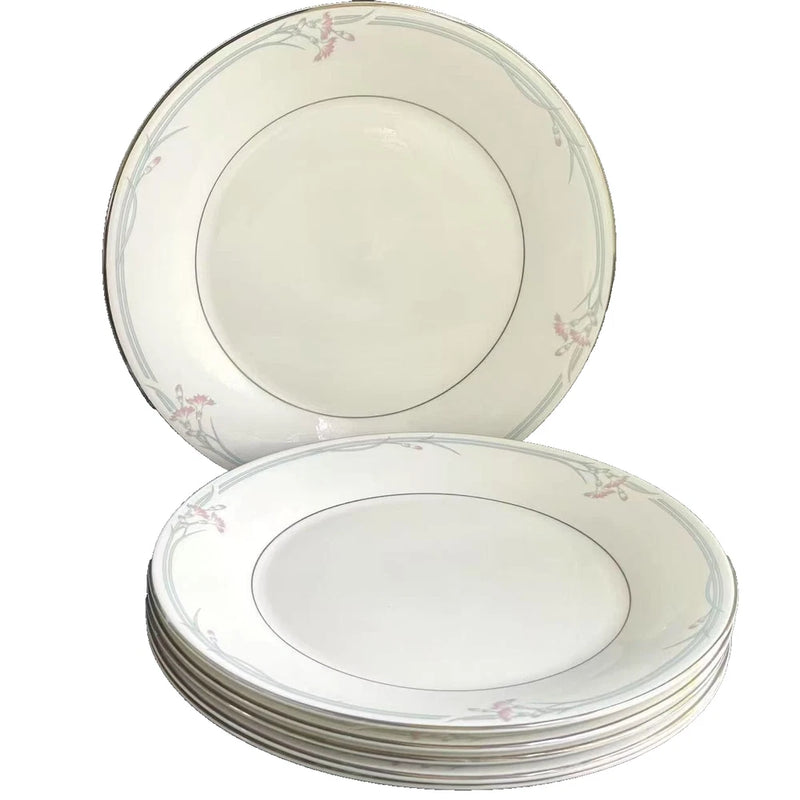 Lot of 6 Royal Doulton Carnation H 5084 Dinner Plates 10.75" England Fine China Carnation