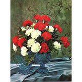 Vase of Lovely Carnation Flowers 1970s Retro Kitsch Wall Art Print SE8 Carnation