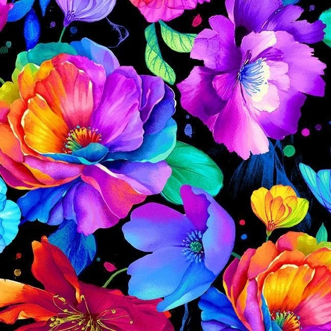 Flora Flower Flowers Large 3816 Allover Timeless Durable Cotton Fabric BTY Flowering Plants