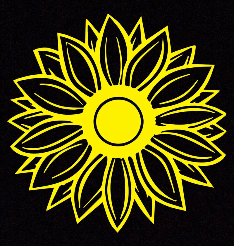 Yellow Sunflower Sticker Vinyl Decal - Car Laptop Macbook Wall Window Stickers Sunflower