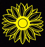 Yellow Sunflower Sticker Vinyl Decal - Car Laptop Macbook Wall Window Stickers Sunflower