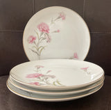Set of 4 Royal Court Carnation Salad Plates 7 1/2Ó Japan Carnation