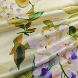 Flower Natural Charmeuse Linen Silk Material Heavy 31 Momme Silk Linen Fabric Flowering Plants