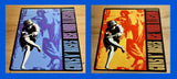 GUNS ROSES USE YOUR ILLISION - 1 & 2 - 12X12 INCH METAL POSTER Roses